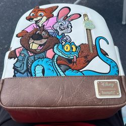 Disney Zootopia 2  Chenille Group Portrait Lounge Fly Mini Backpack