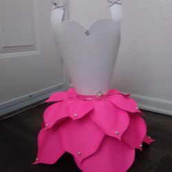 Vestido de flores de papel