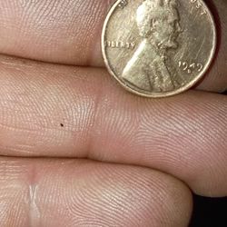 1949 D Wheat Penny Error L On Rim $150