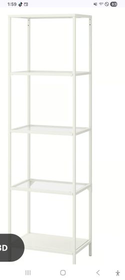 4 tier white metal shelf