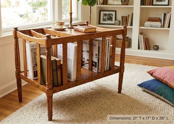1970 Vintage Heritage Walnut Burl English Style Canterbury Table