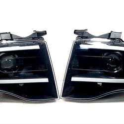 HEADLIGHTS FOR 07-14 FORD EXPEDITION 3D LED DRL PROJECTOR