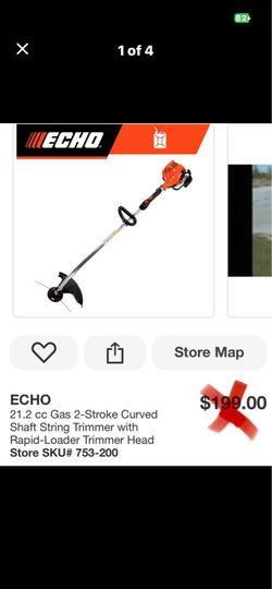 ECHO 21.2 cc Gas 2-Stroke Curved Shaft String Trimmer with Rapid-Loader Trimmer Head