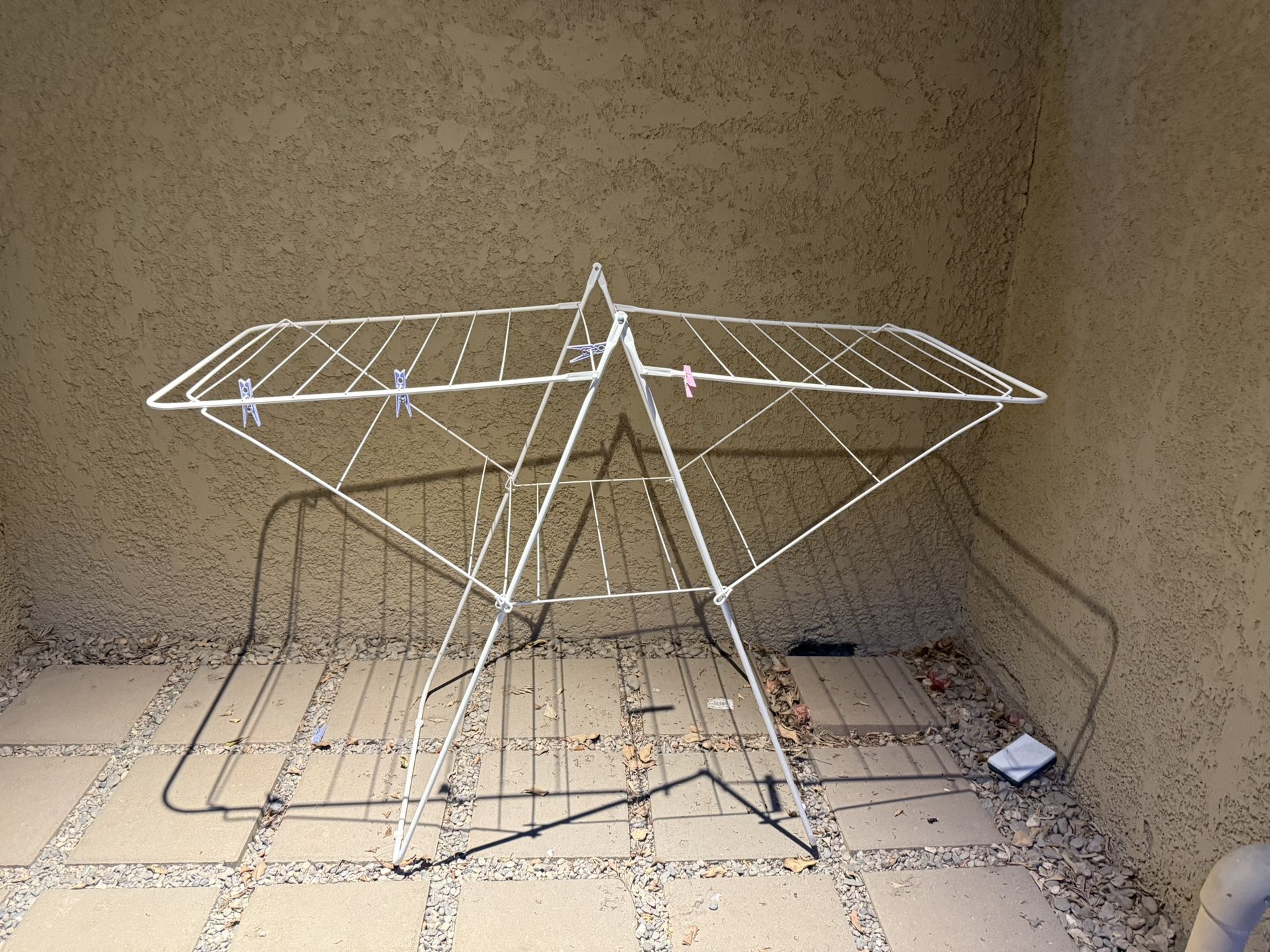 Folding Metal Drying Rack – $10