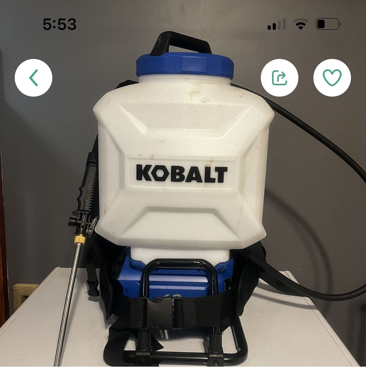 Kobalt Back Sprayer Battery Powered for Sale in North Chesterfield, VA