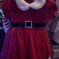 Santa 3T Girls Dress