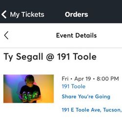 2 Tickets Ty Segall 4/19/24 191 Toole- Tucson, AZ  both