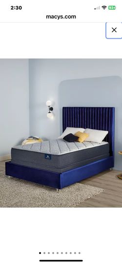 Serta Full aside Serene Sky Plush Mattress + Box Spring