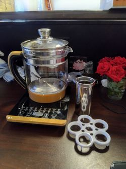 Brown electric boiling pot kettle