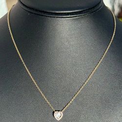 .925 sterling silver Pandora Timeless Sparkling Cubic Zirconia Heart Collier Necklace rose gold plated 20.5” 1.40mm