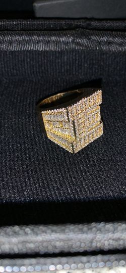 Ring moissanite gold/silver