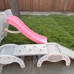 Kids Outdoor Slide And Climbing Set