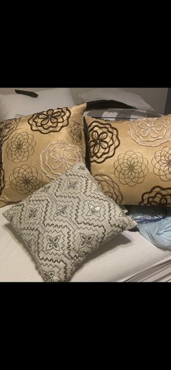 Three toss pillows-Elegant