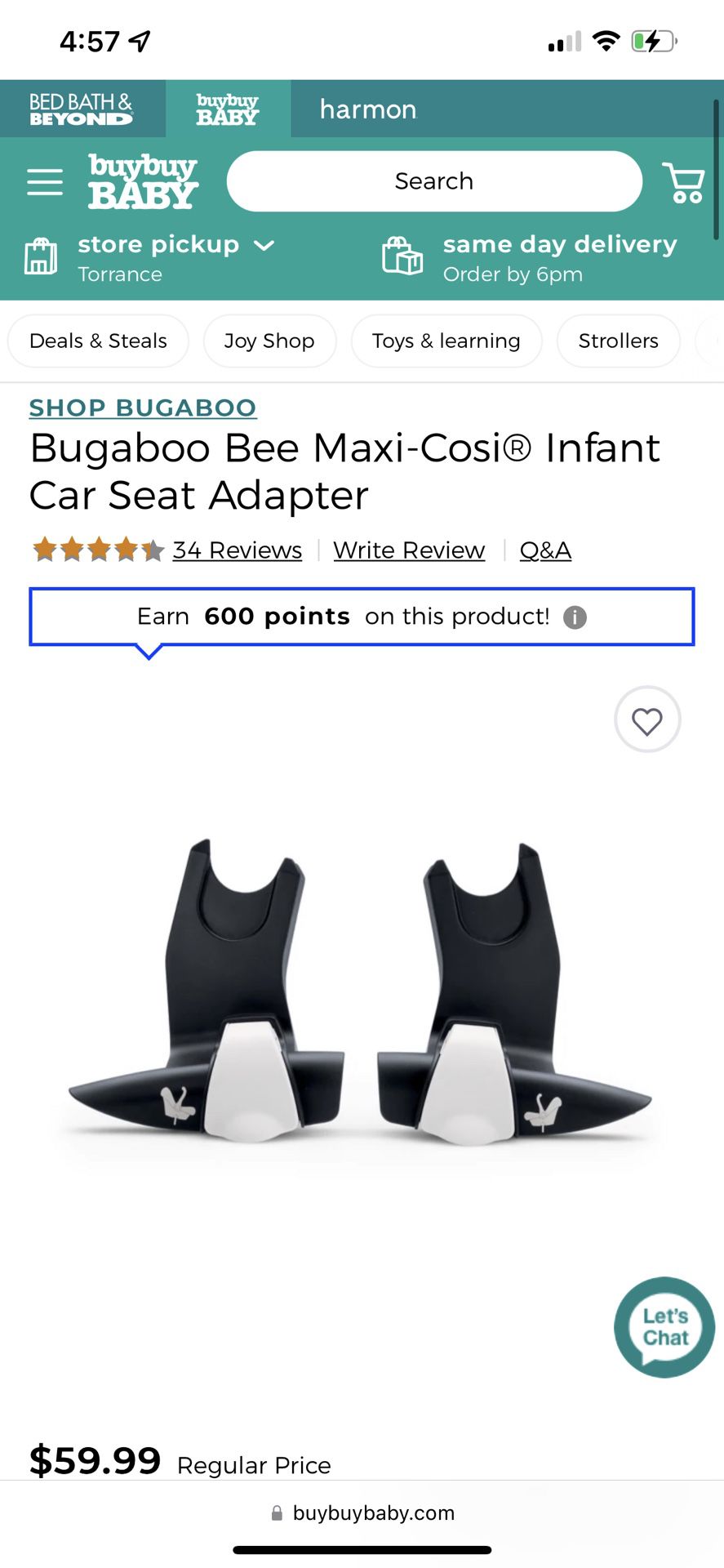 Bugaboo Bee Maxi-Cosi® Infant Car Seat Adapter