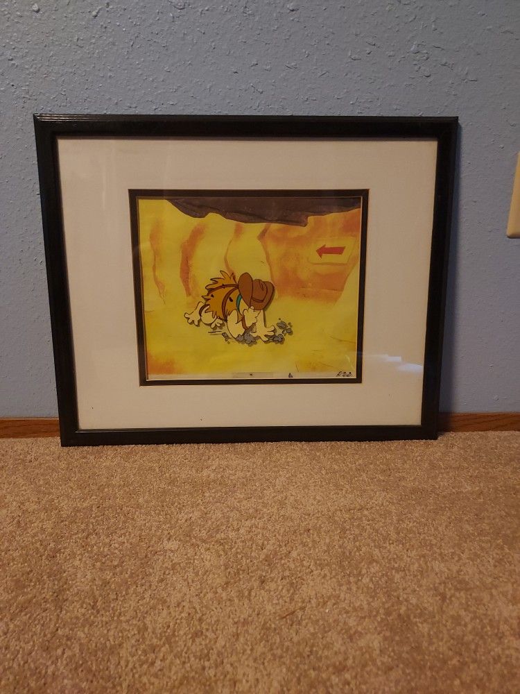 The Flintstones Cartoon Animation Cel 