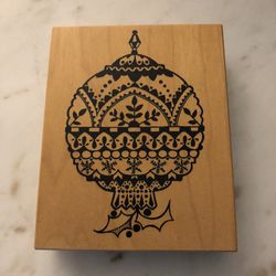 PSX Holiday Ornament Wood Mounted Rubber Stamp