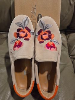 Dr. School's Original Collection Floral Embroidered Slip-On Shoes