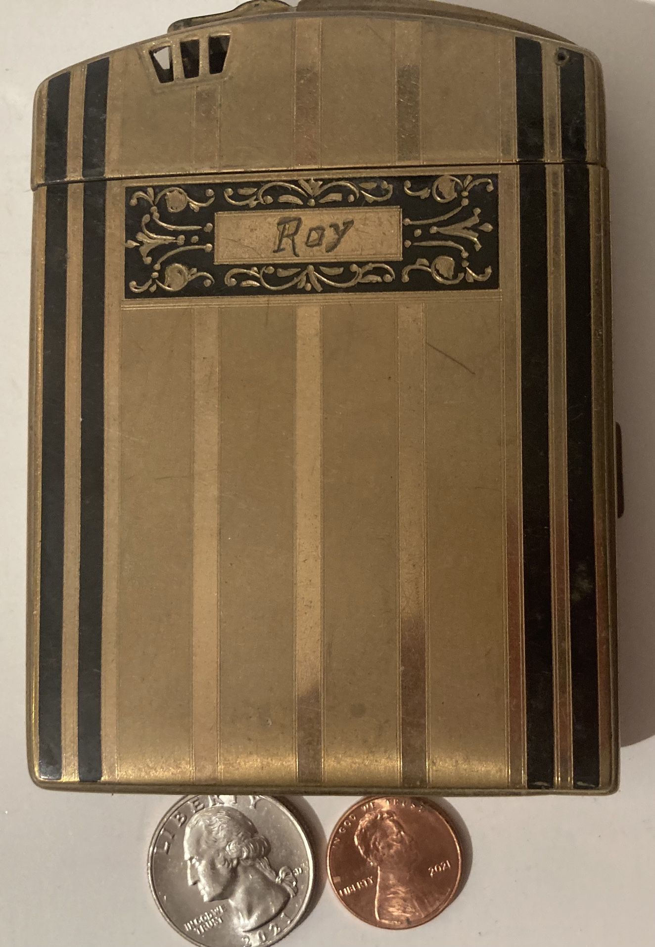 Vintage Brass Cigarette Case