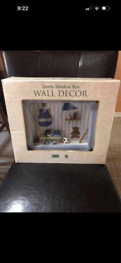 Lambs & ivy sport shadow box 3-D wall decor. brand new