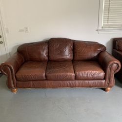 Brown Leather Sofa