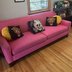 Bubble Gum Pink Apt2B American Made Sofa 
