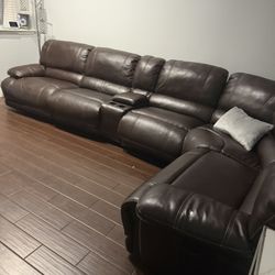 Sectional Brown Reclinable 