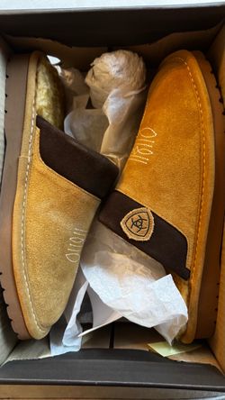 New Ariat slippers Silversmith Square Toe Brown Suede Slip-On Shoes Men’s 8