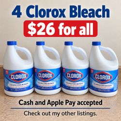 Clorox Disinfecting Bleach – 4 Bottles