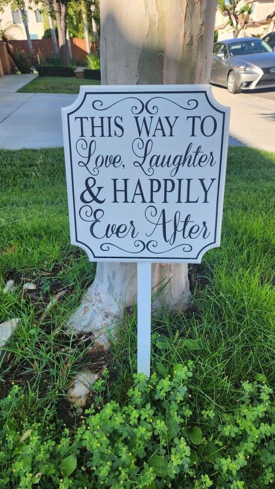 Wedding Direction Sign