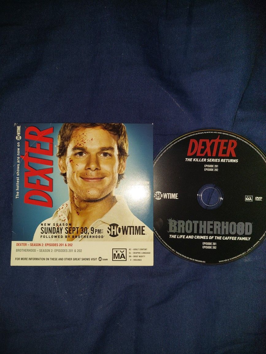 Dexter / Brotherhood Season 2 Episodes 1 & 2 Limited Promotional  DVD Like New