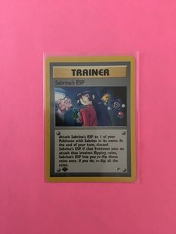 1st edition Sabrina’s ESP 117/132 Trainer Pokemon Card from Gym Heroes
