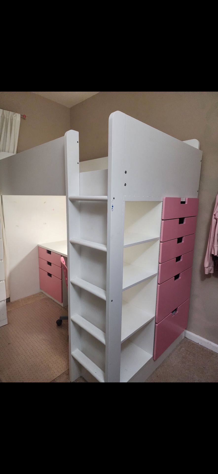 Twin Bunk Loft With Desk