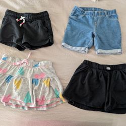 Girls Knit Shorts And Skirts Size 4/5