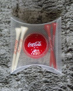 1990's Promo ReD Golf Ball & Logo Tees • Coca Cola Coke Logo • SuPeR DuPeR RaRe • 100% Original • Never for public sale!