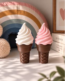 Ice Cream Cone Decorative Figurines Set of 2