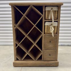 Wooden Wine Rack with Storage (1987)