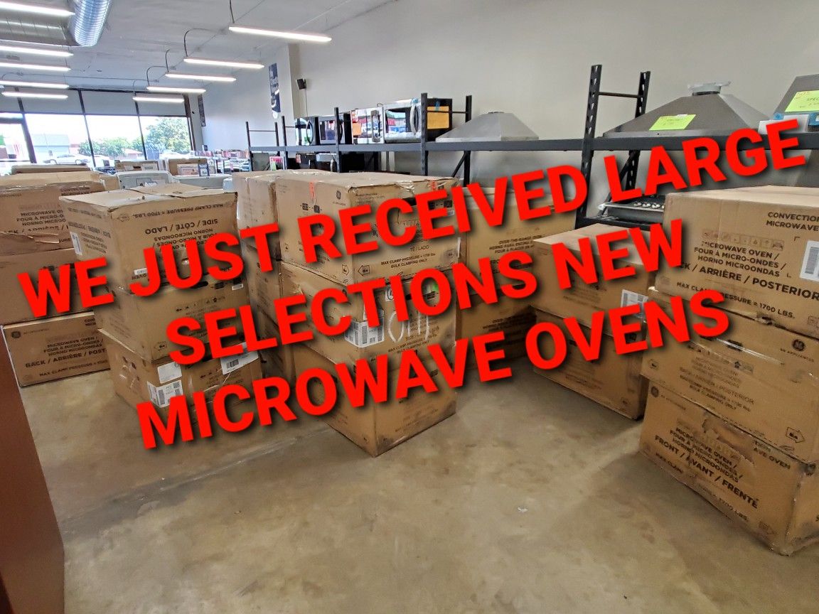 LARGE SELECTION NEW MICROWAVES