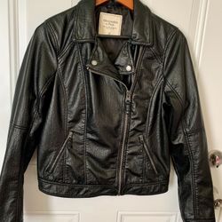 Abercrombie & Fitch  / Faux Leather Black Moto Jacket