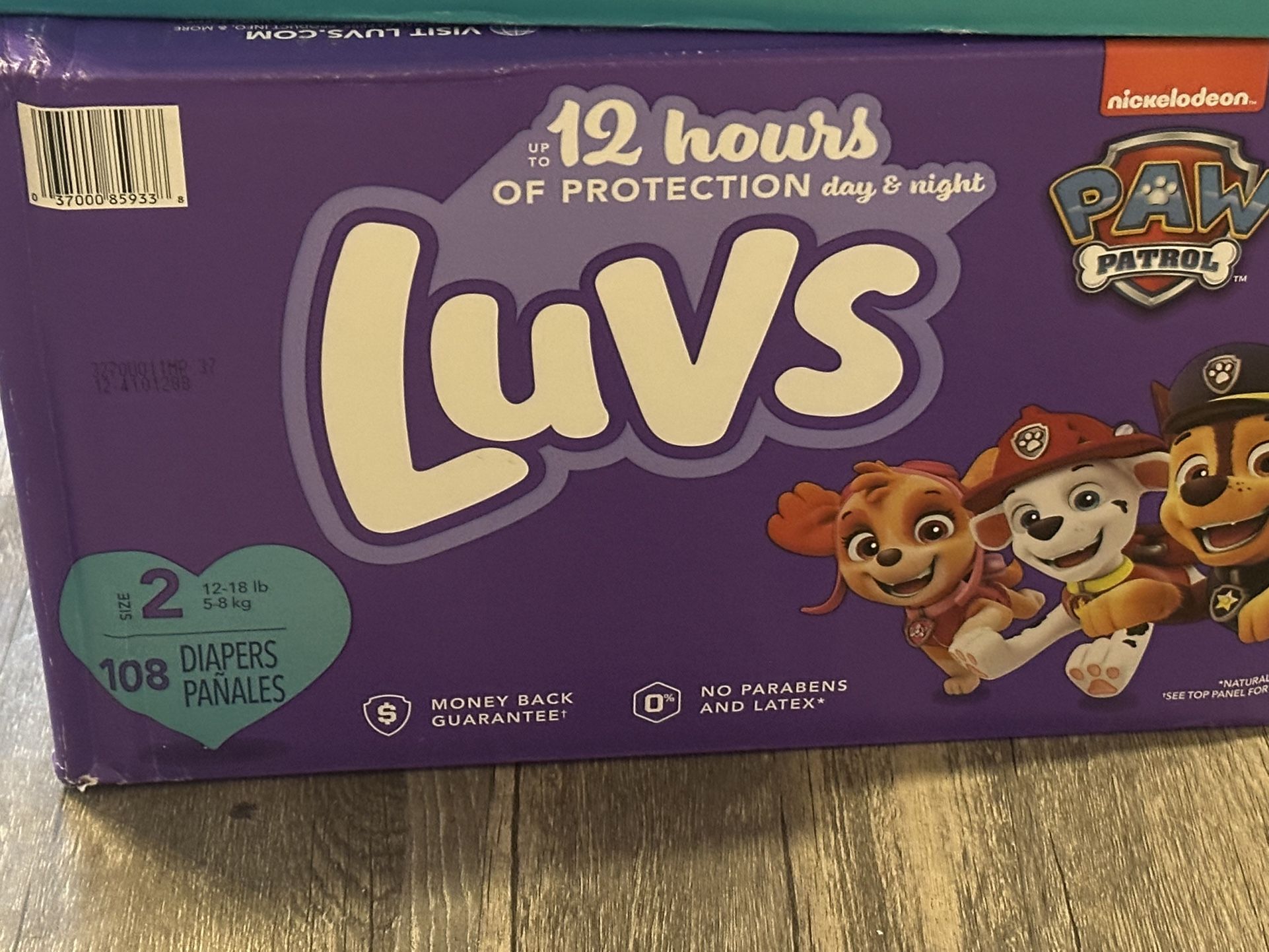 108 Diapers Luvs Size 2