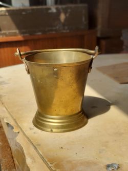 Vintage small brass bucket