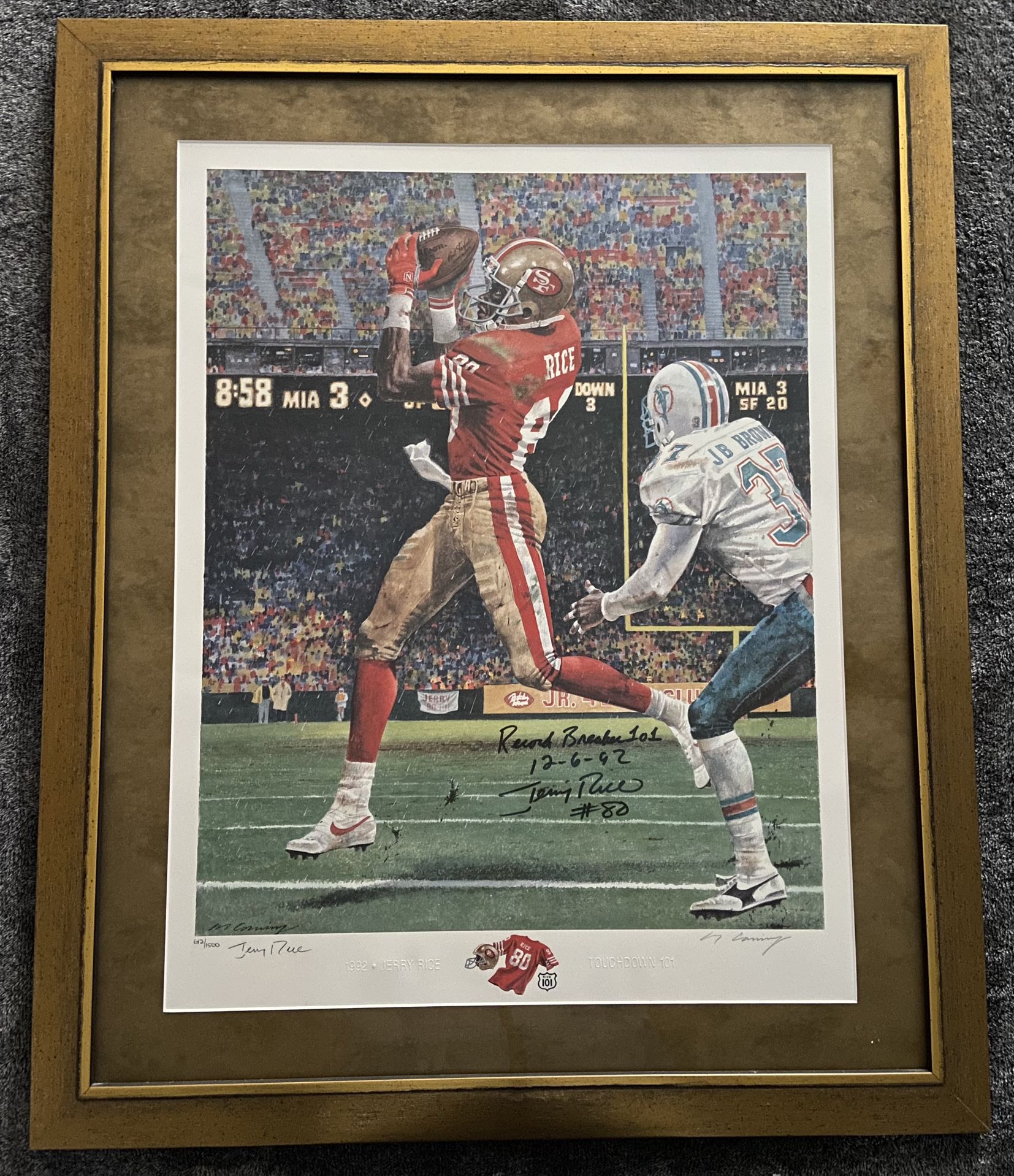Jerry Rice Autographed 49ers