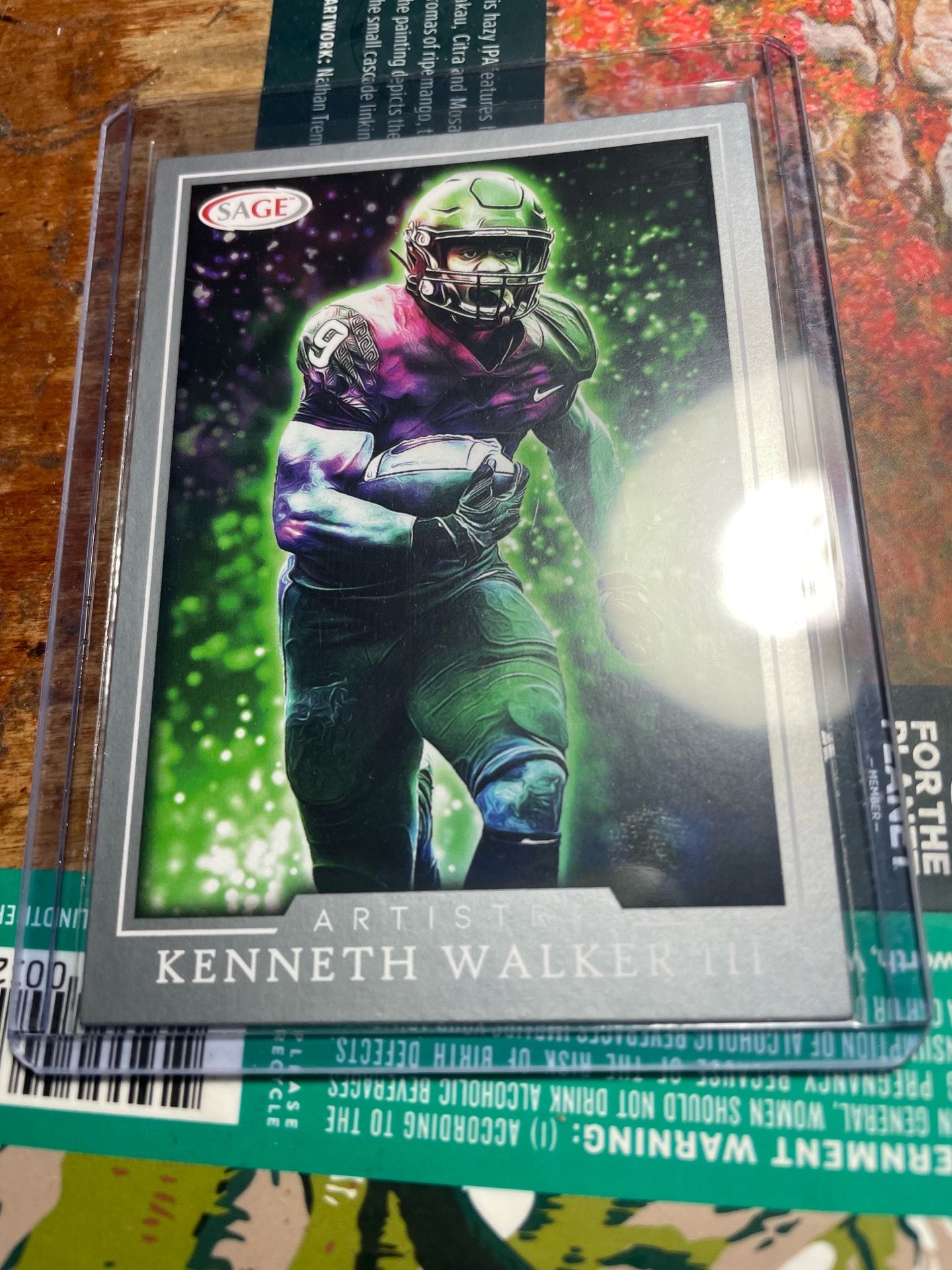 Kenneth walker III 2022 silver artistry sage card