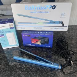 Baby Bliss Nano Titanium Straightener, Touchscreen Audio Visual System, Wifi Extender