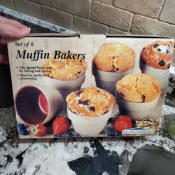 6 New Baking Muffin Crocks, New
