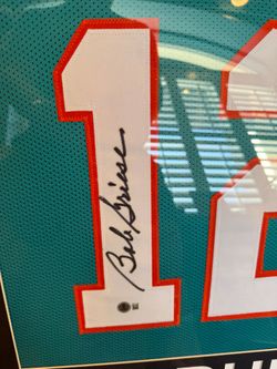 Bob Griese Autographed Dolphins #12 Jersey Display – Beckett COA