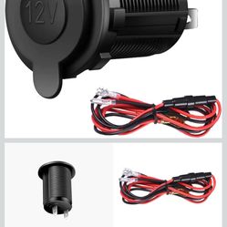 Cigarette Lighter Socket Car Marine Motorcycle ATV RV Lighter Socket Power Outlet