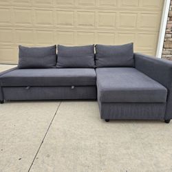 Sleeper sectional,3 seat w/storage, Skiftebo dark gray- Free Delivery 
