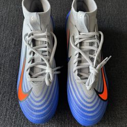 NIKE AIR ZOOM VAPOR 1 PRO GREY/BLUE SOCCER CLEATS SIZE 9.5