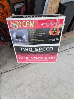 Air Vent Attic Aire Model No. XLRBK Two Speed Energy Miser Roof Mount Attic Ventilator. 