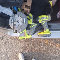 Ryobi Cordless 18v Circular Saw and Drill